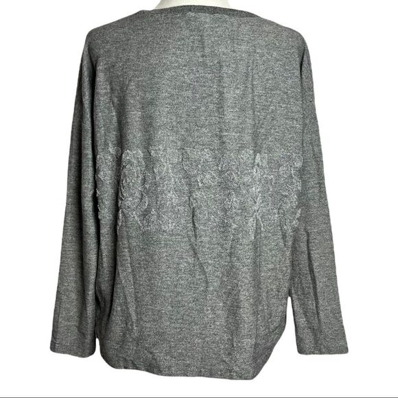 BB Dakota Wool Floral Sweater Gray Size S - Picture 2 of 4